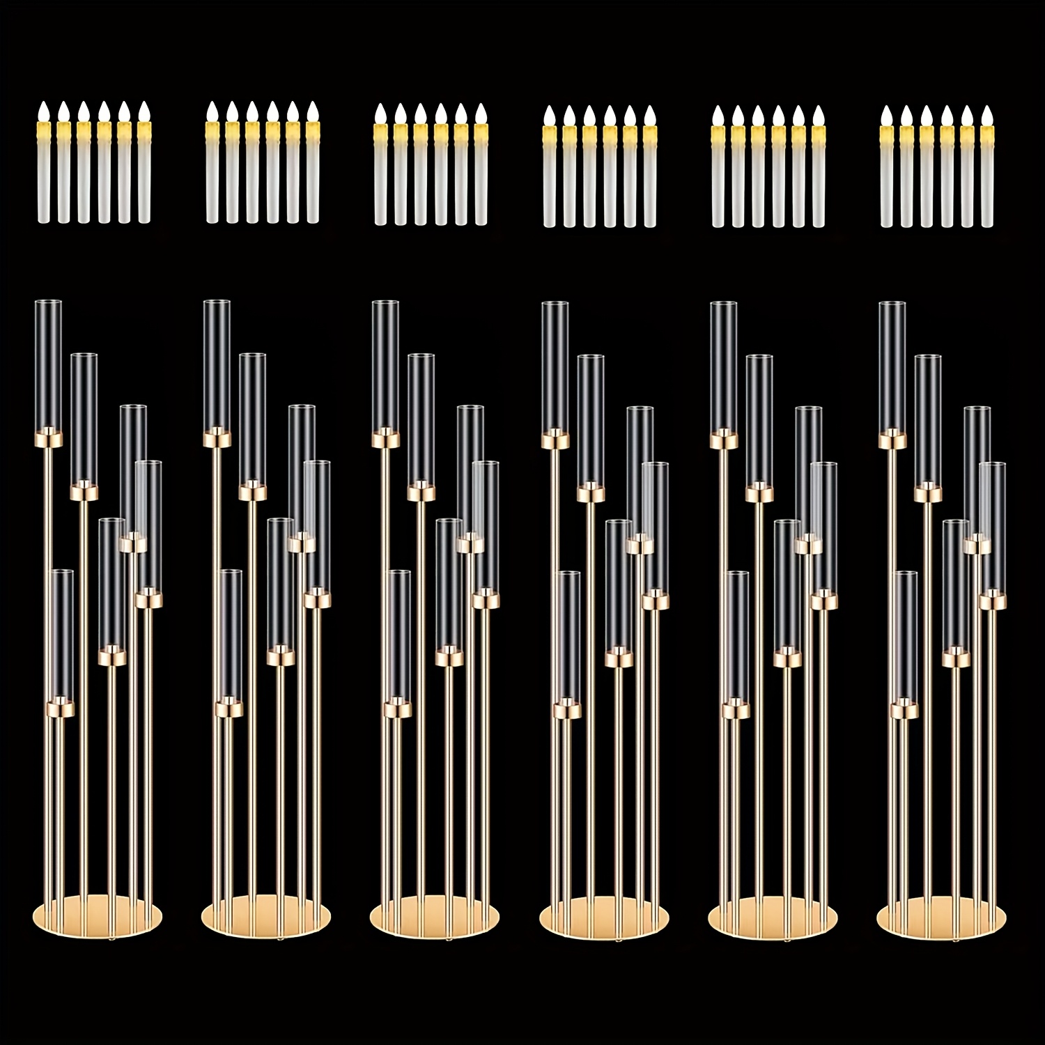 2 Sets Floor Candelabra 6 Arms - Holiday Candle Set avaliação e preço