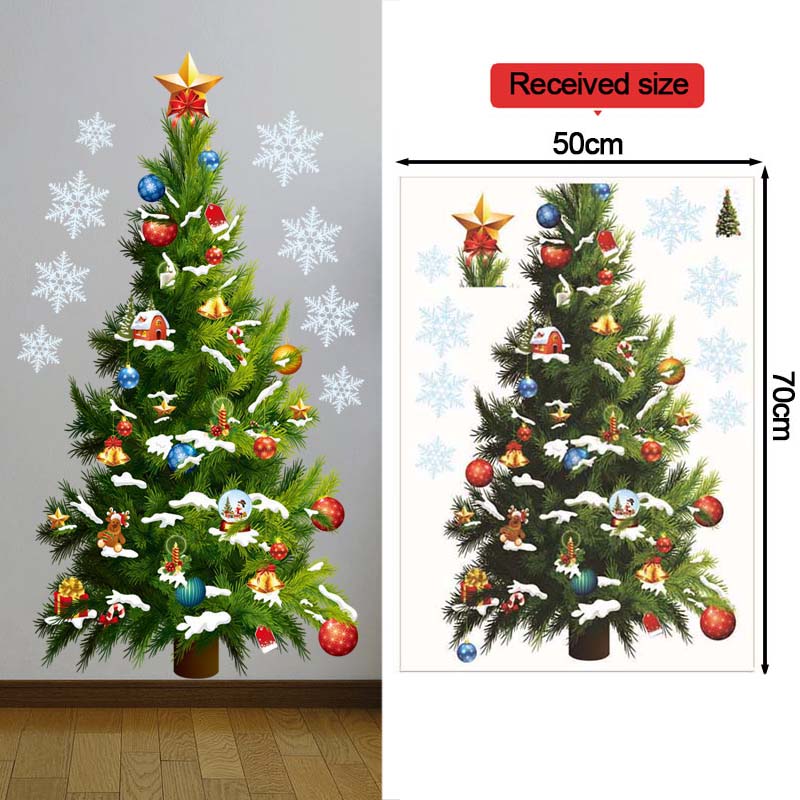 Christmas Tree Wall Stickers G - Snowflake Window Decal avaliação e preço