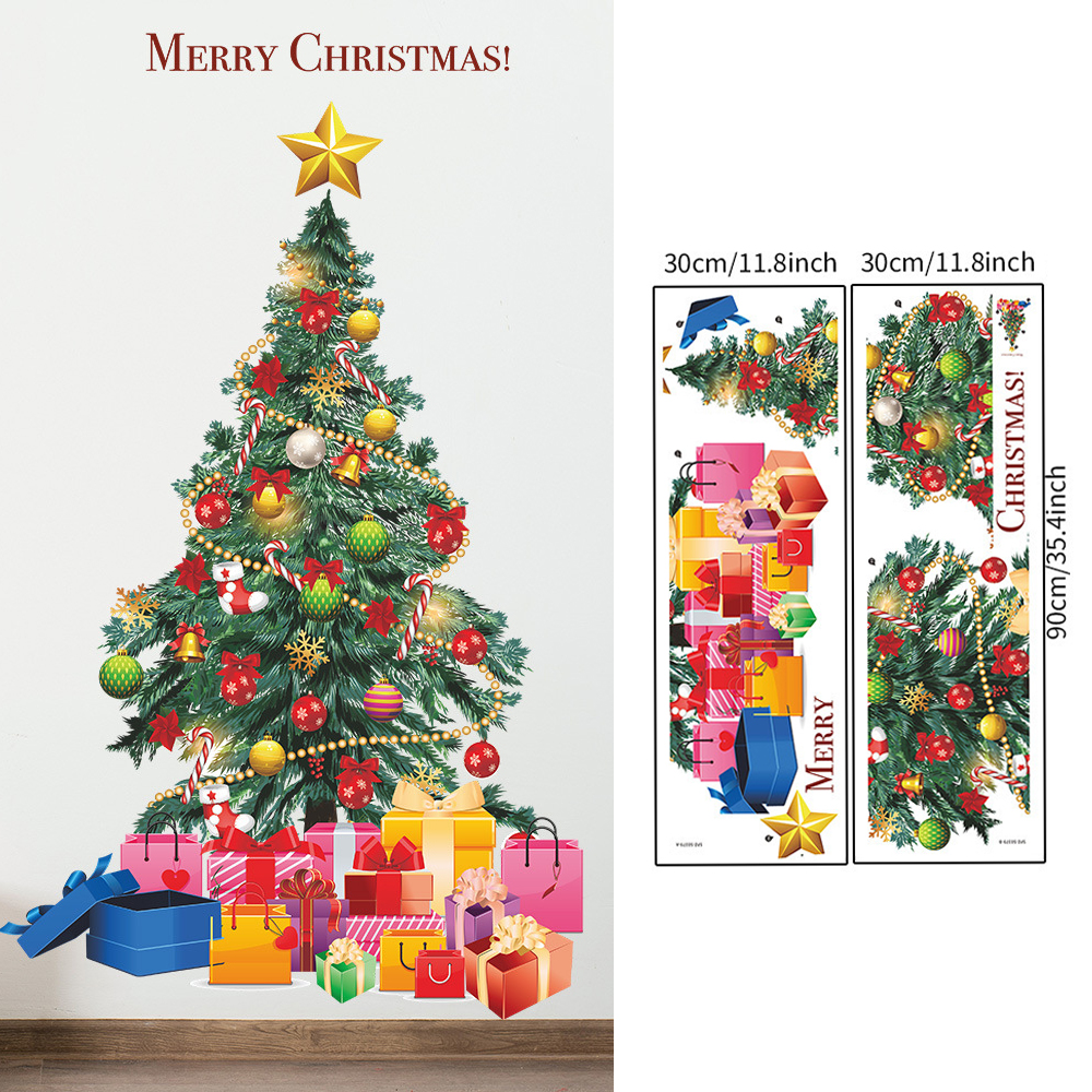 Christmas Tree Wall Stickers G - Snowflake Window Decal avaliação e preço