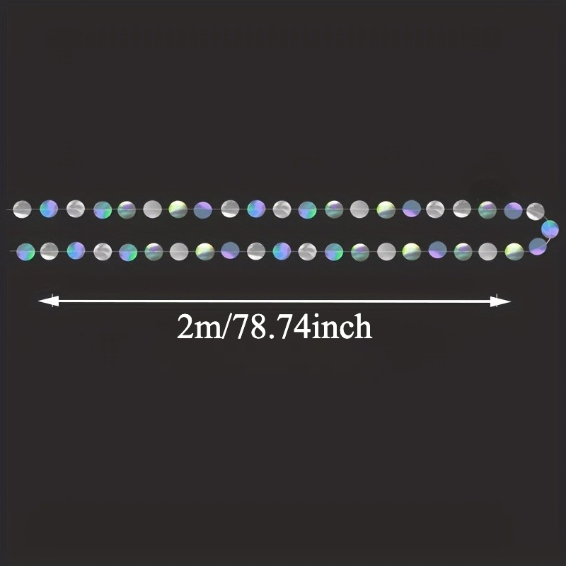 1pc Shimmering Iridescent Circ - Tinsel Garland Decoration avaliação e preço