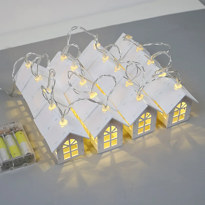 10 LED Christmas Tree House St - Led Fairy String Lights avaliação e preço