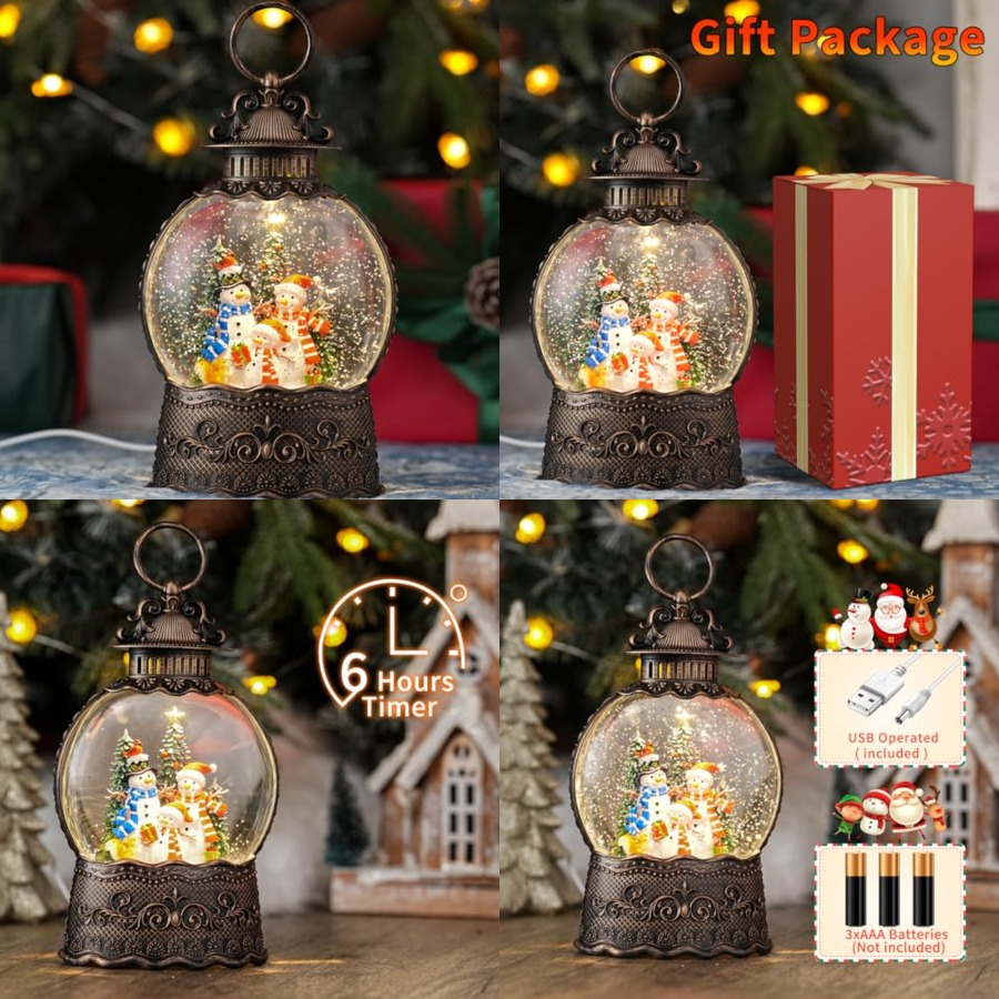 Snow Globe with, Light Up Chri - Snow Globe Musical avaliação e preço
