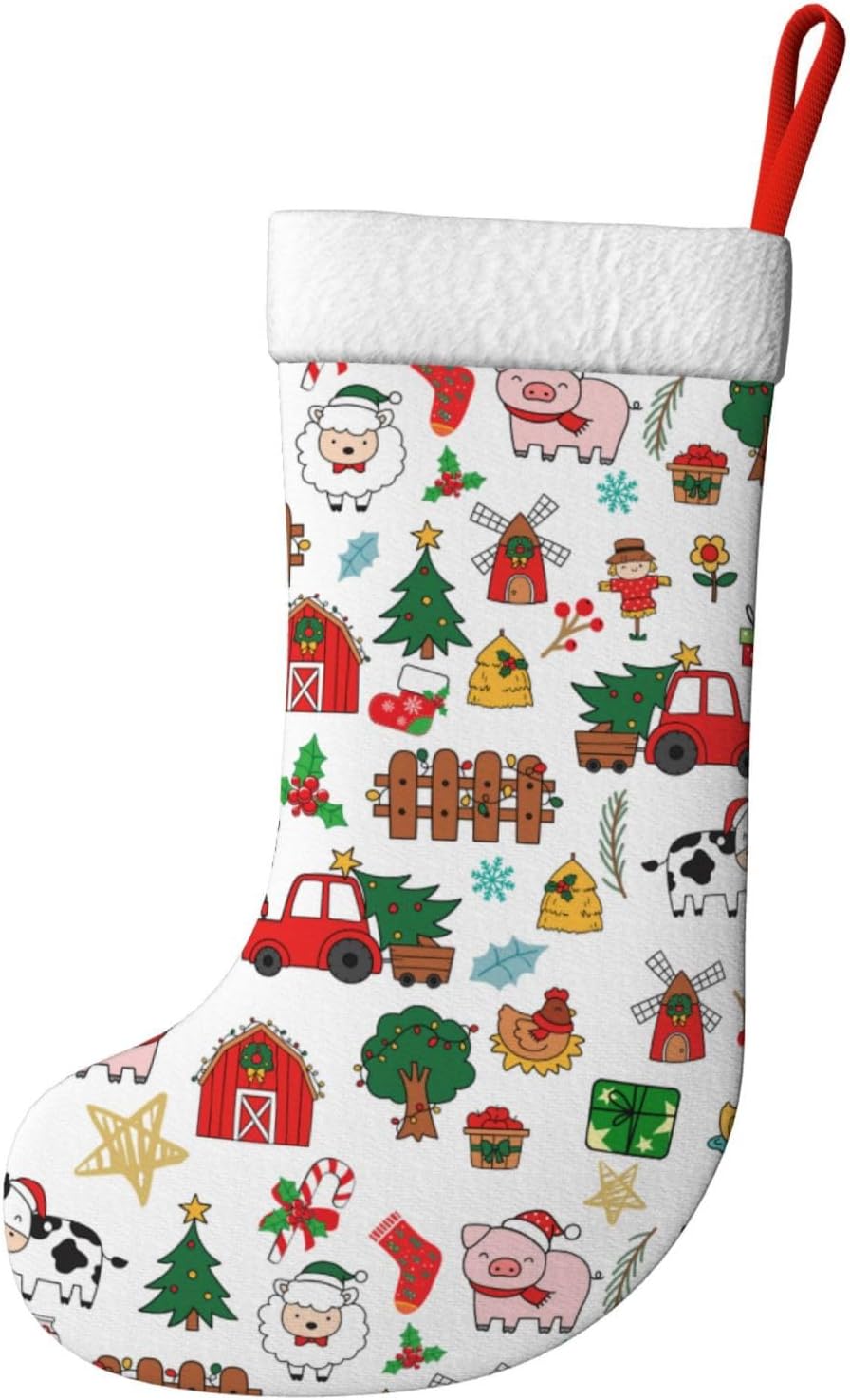 Farm Animals Christmas Stockin - Christmas Stocking Hanging avaliação e preço