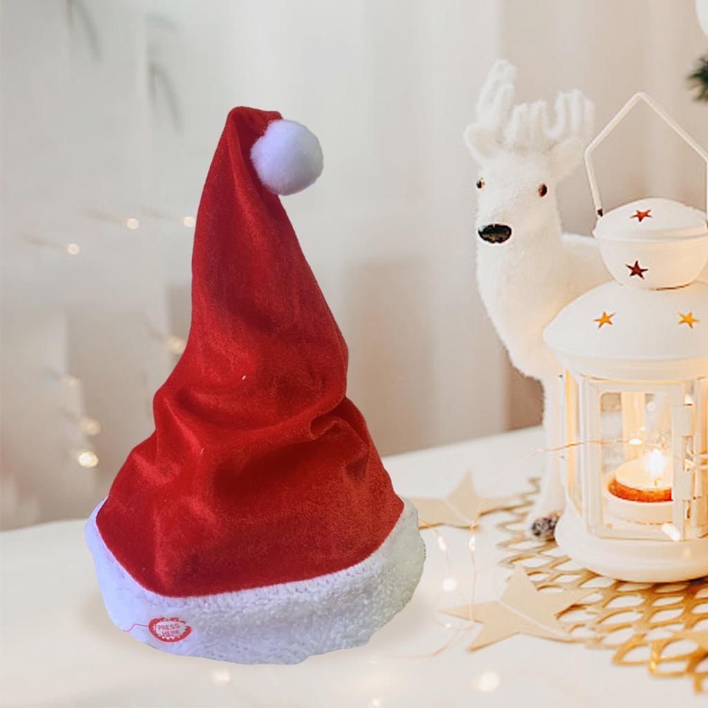 Singing Dancing Santa Hats Dec - Santa Hat Plush avaliação e preço