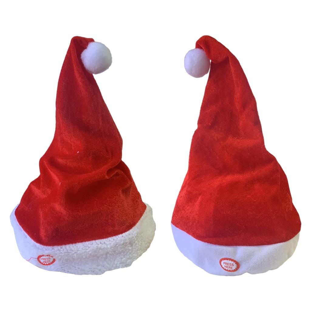 Singing Dancing Santa Hats Dec - Santa Hat Plush avaliação e preço
