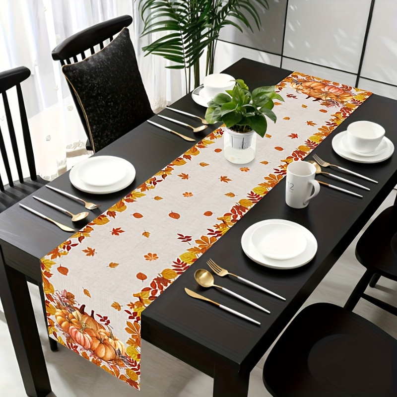 1pc Thanksgiving & Halloween T - Christmas Table Runner avaliação e preço