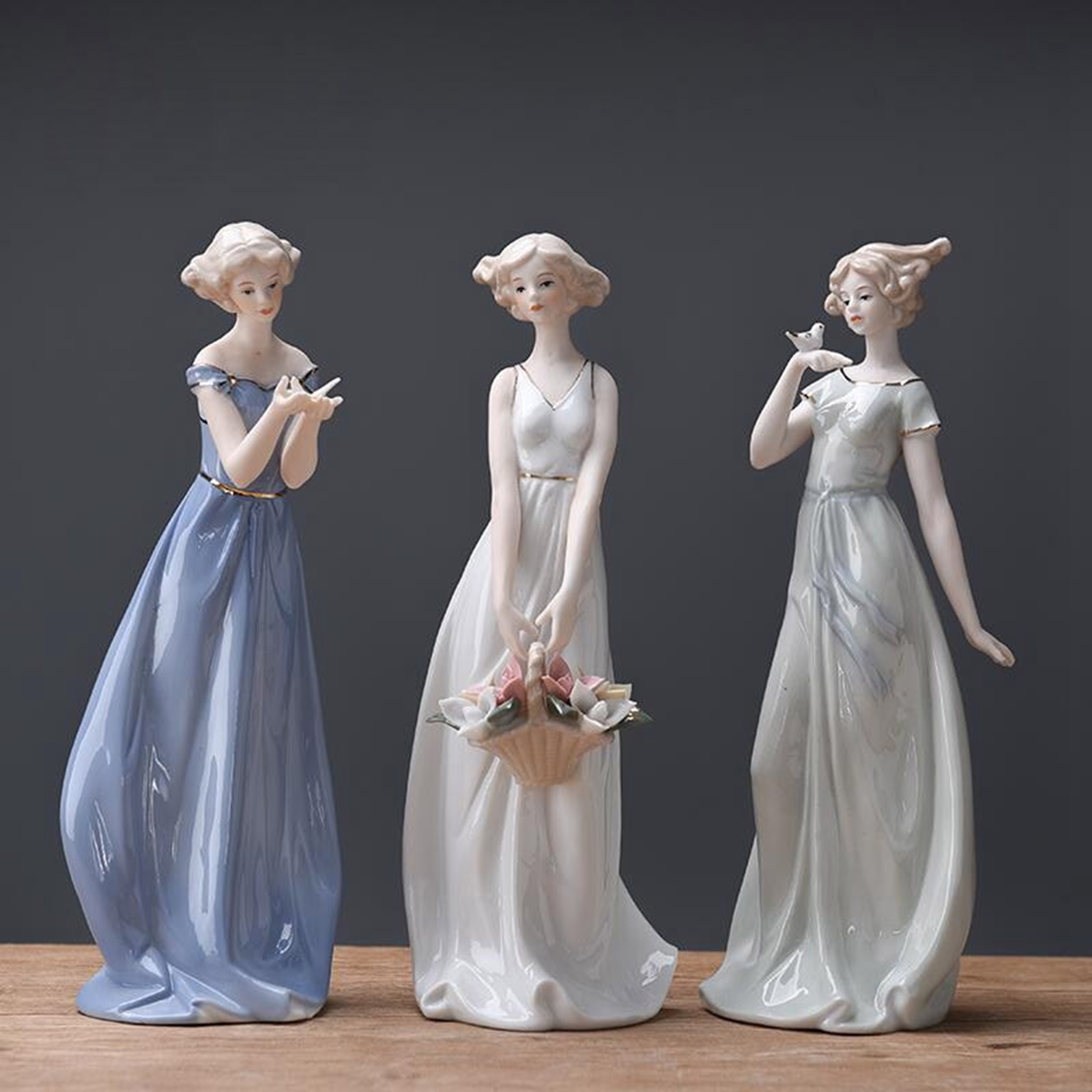 Porcelain Lady Statue Centerpi - Nutcracker Figurine avaliação e preço