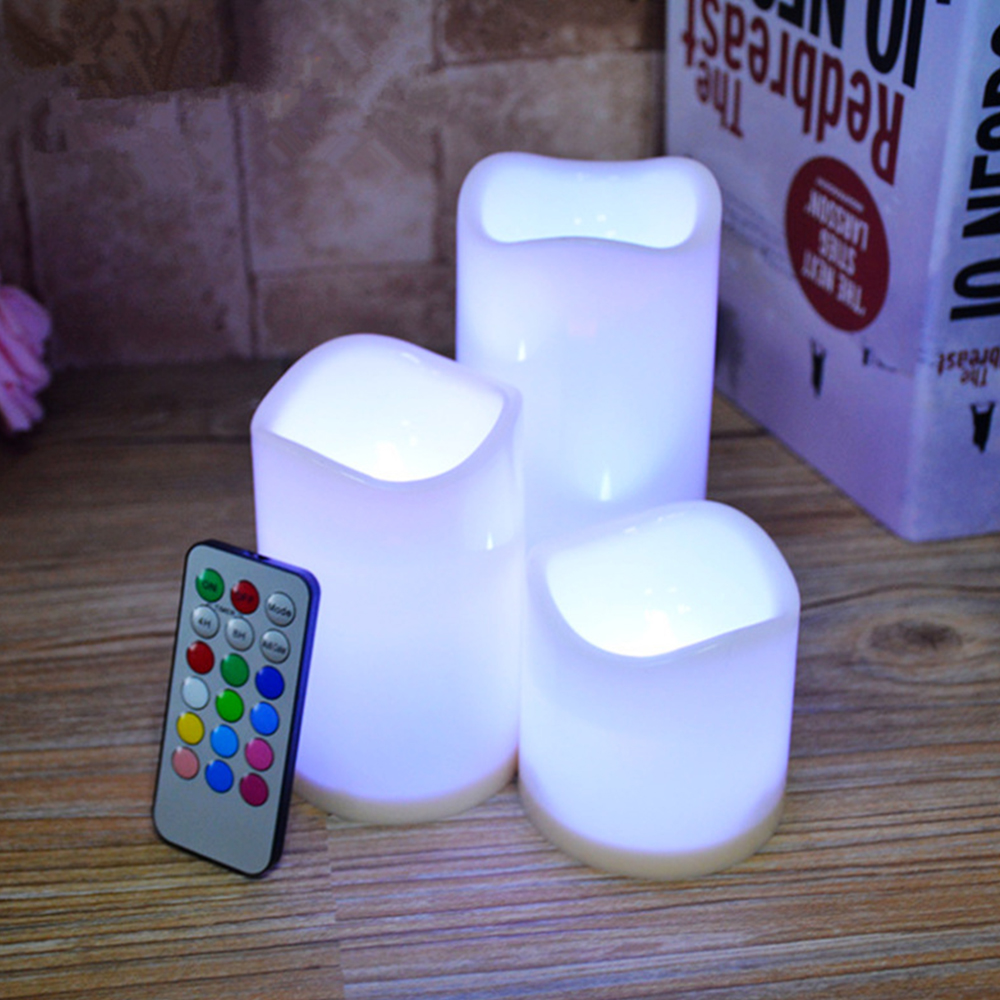 3pcs/ set LED Flameless Flicke - Holiday Candle Set avaliação e preço