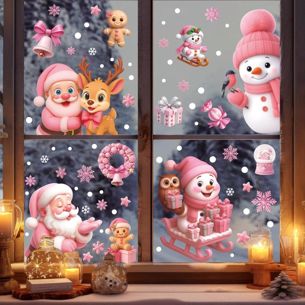 Cartoon PVC Window Stickers Sn - Snowflake Window Decal avaliação e preço