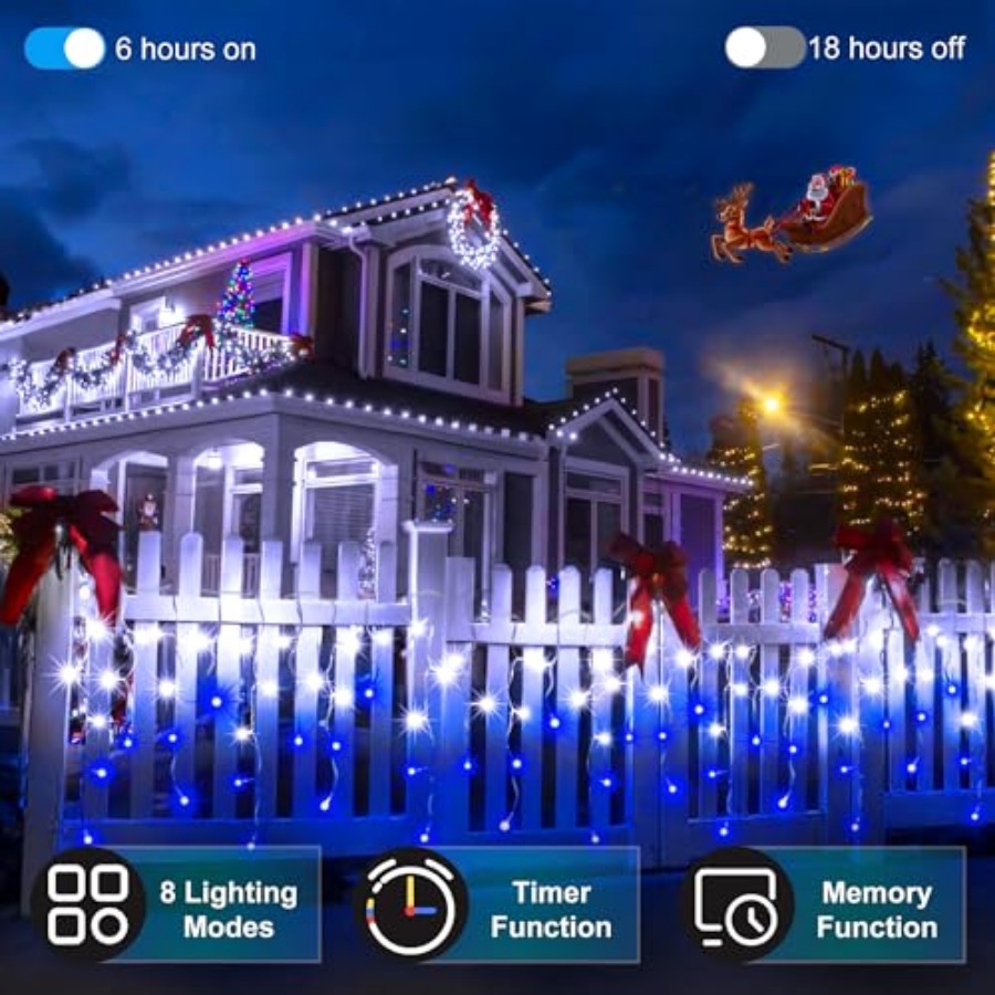 612 LED 60Feet Christmas Light - Christmas Lights Outdoor avaliação e preço