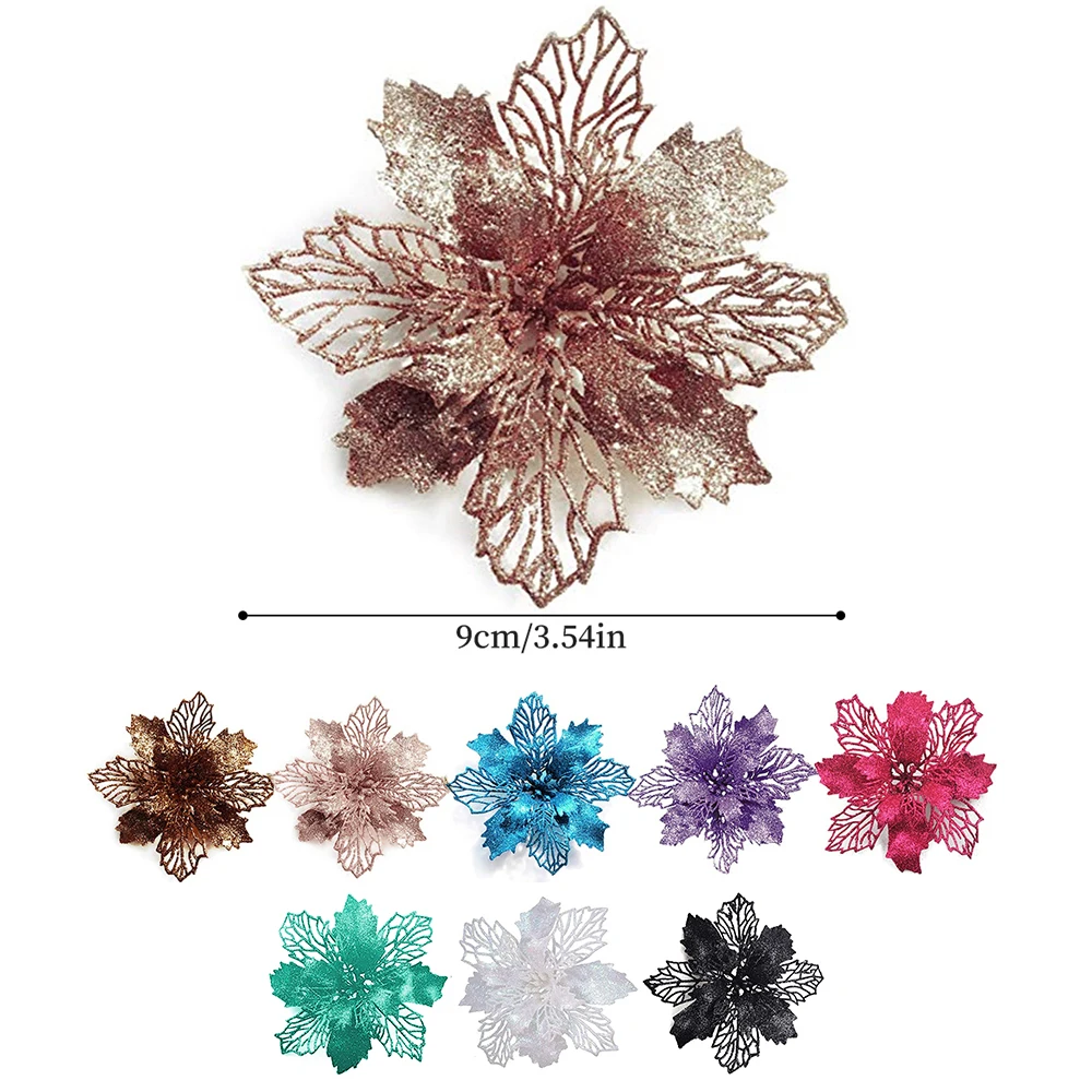 9cm Glitter Artifical Christma - Christmas Wreath Fake avaliação e preço