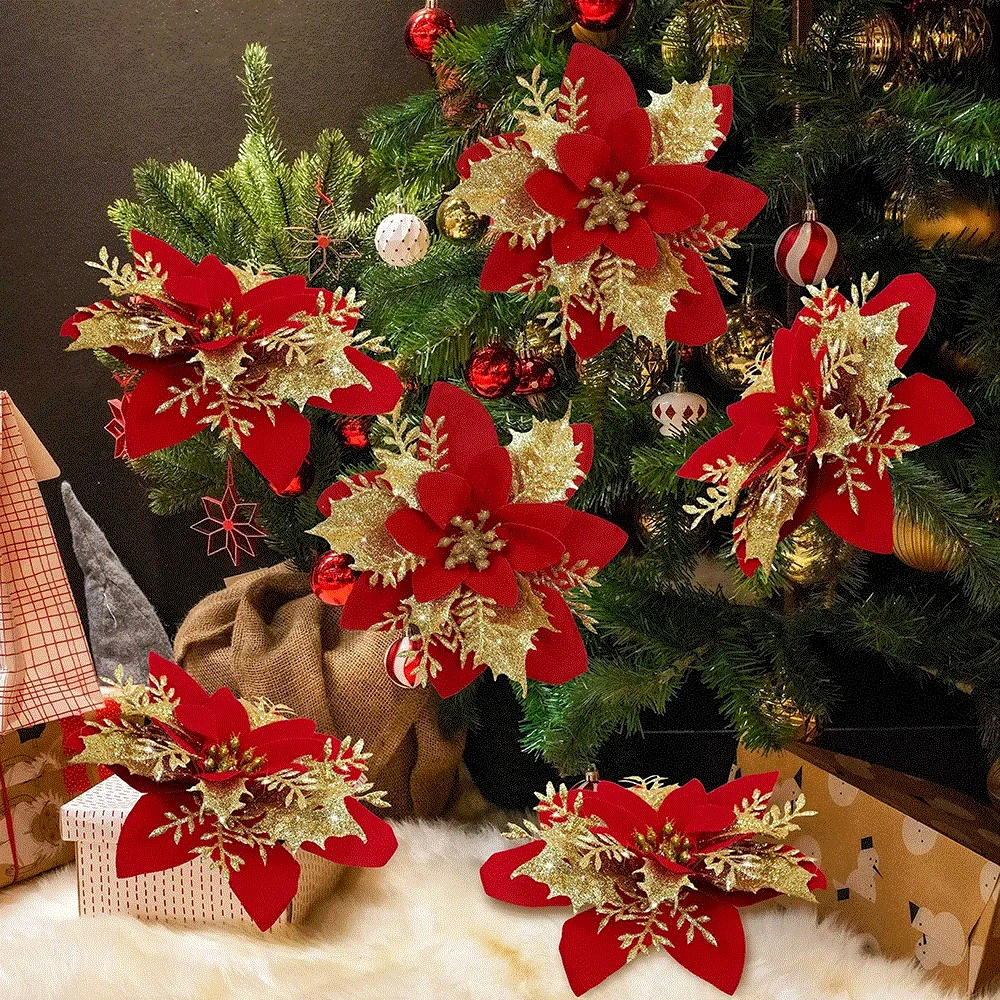 9cm Glitter Artifical Christma - Christmas Wreath Fake avaliação e preço