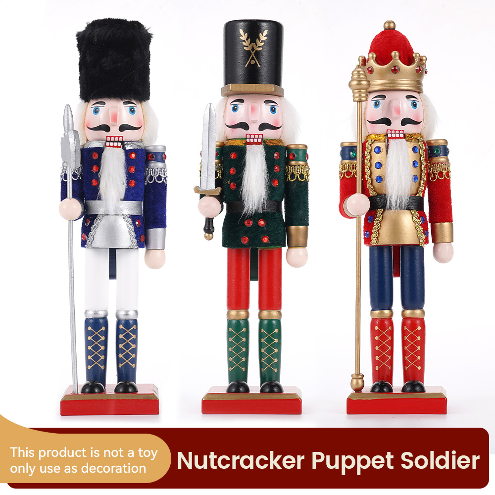 30cm Christmas Nutcracker Wood - Nutcracker Figurine avaliação e preço