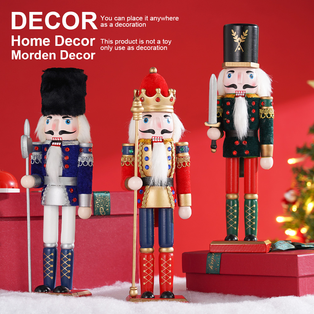 30cm Christmas Nutcracker Wood - Nutcracker Figurine avaliação e preço