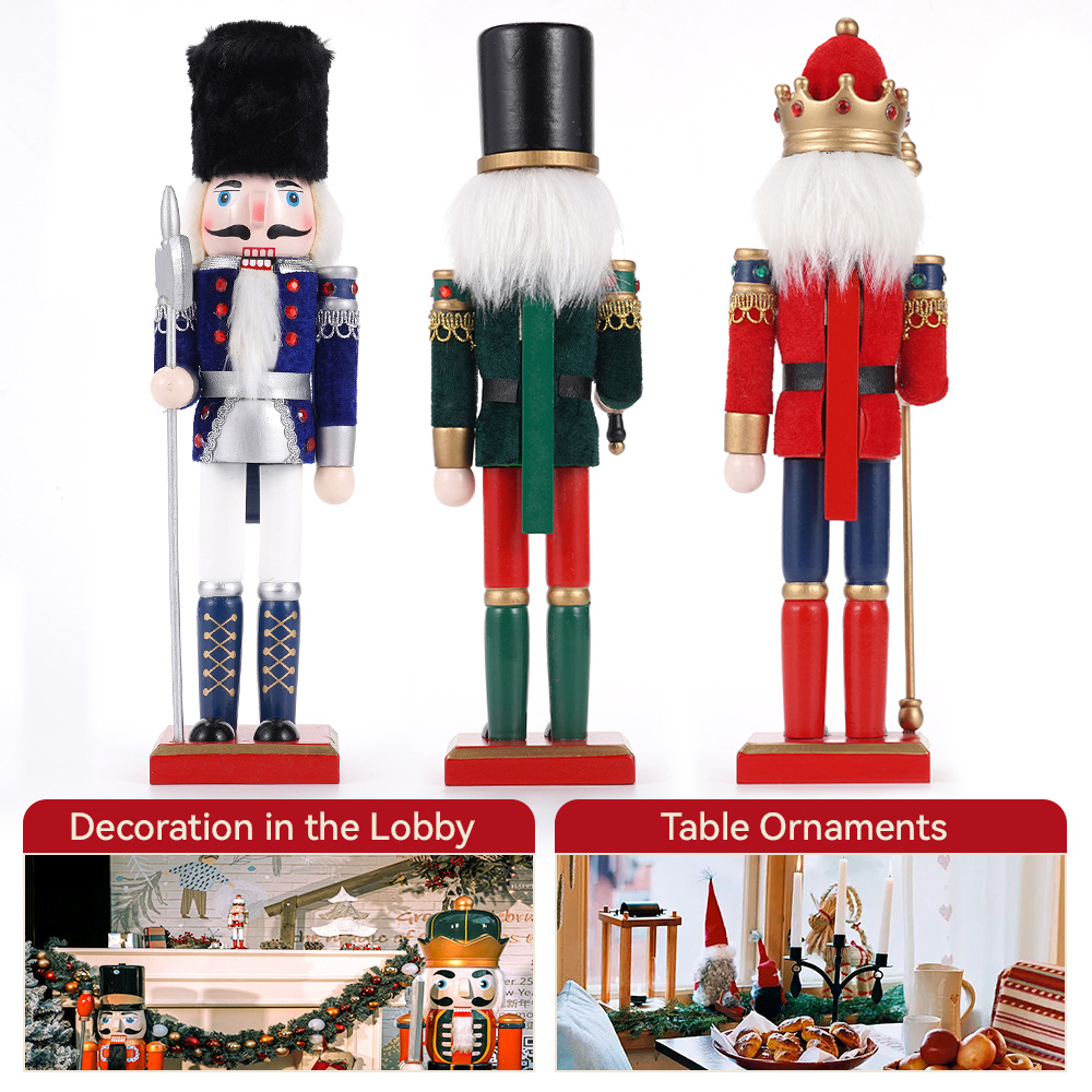 30cm Christmas Nutcracker Wood - Nutcracker Figurine avaliação e preço