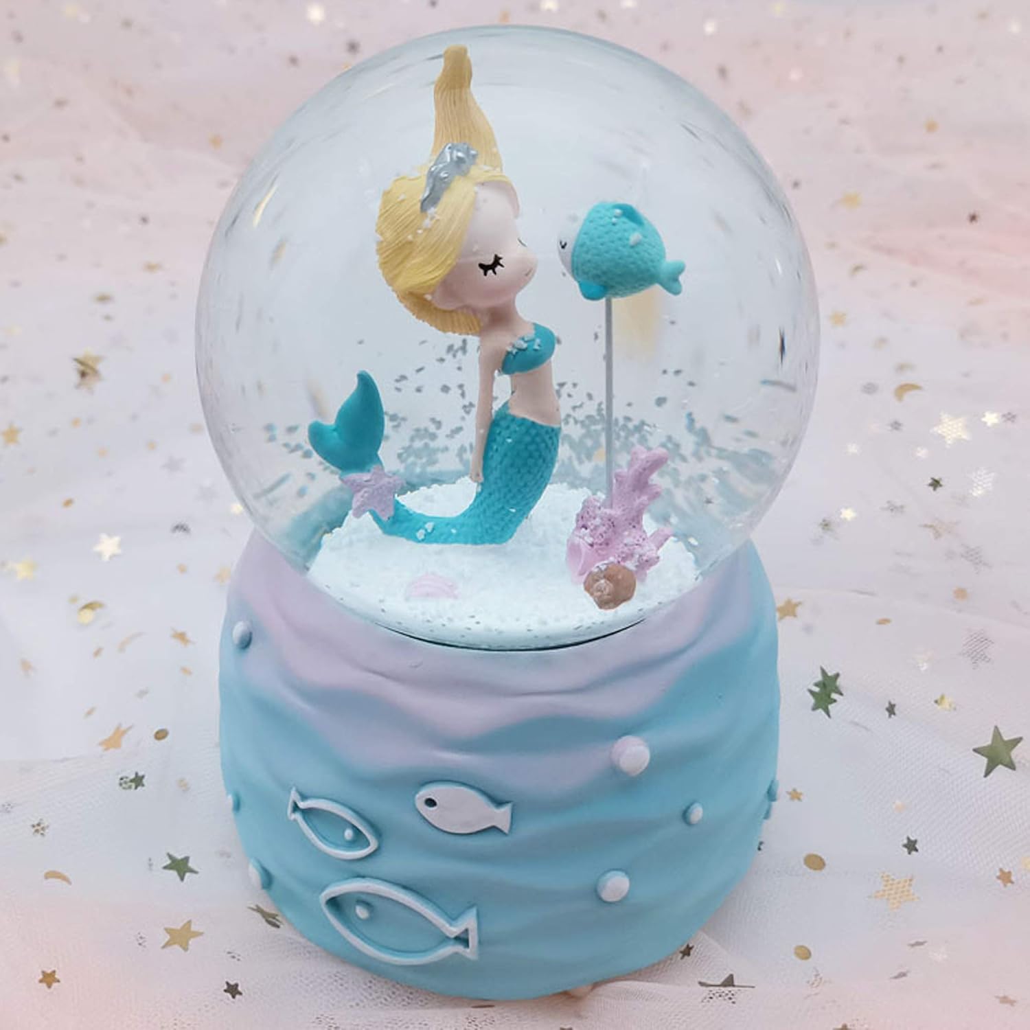Mermaid Snow Globe Music Box w - Snow Globe Musical avaliação e preço