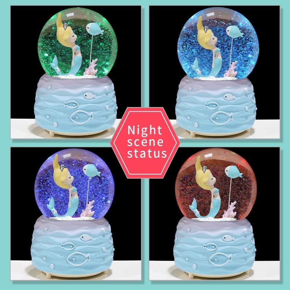 Mermaid Snow Globe Music Box w - Snow Globe Musical avaliação e preço