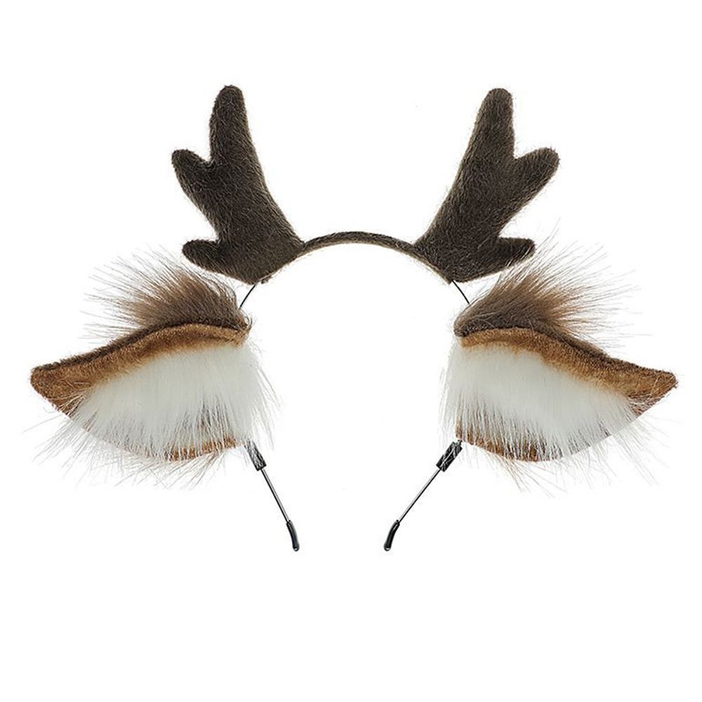 Deer Ears Reindeer Antler Head - Reindeer Antlers Headband avaliação e preço