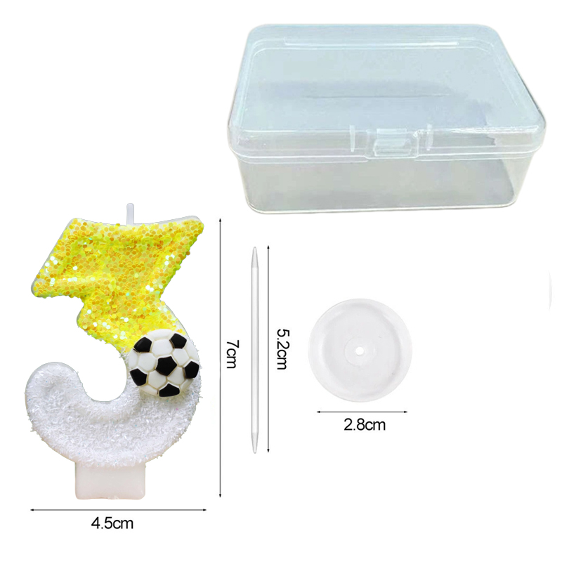 Yellow White Sequins Sports Fo - Holiday Candle Set avaliação e preço