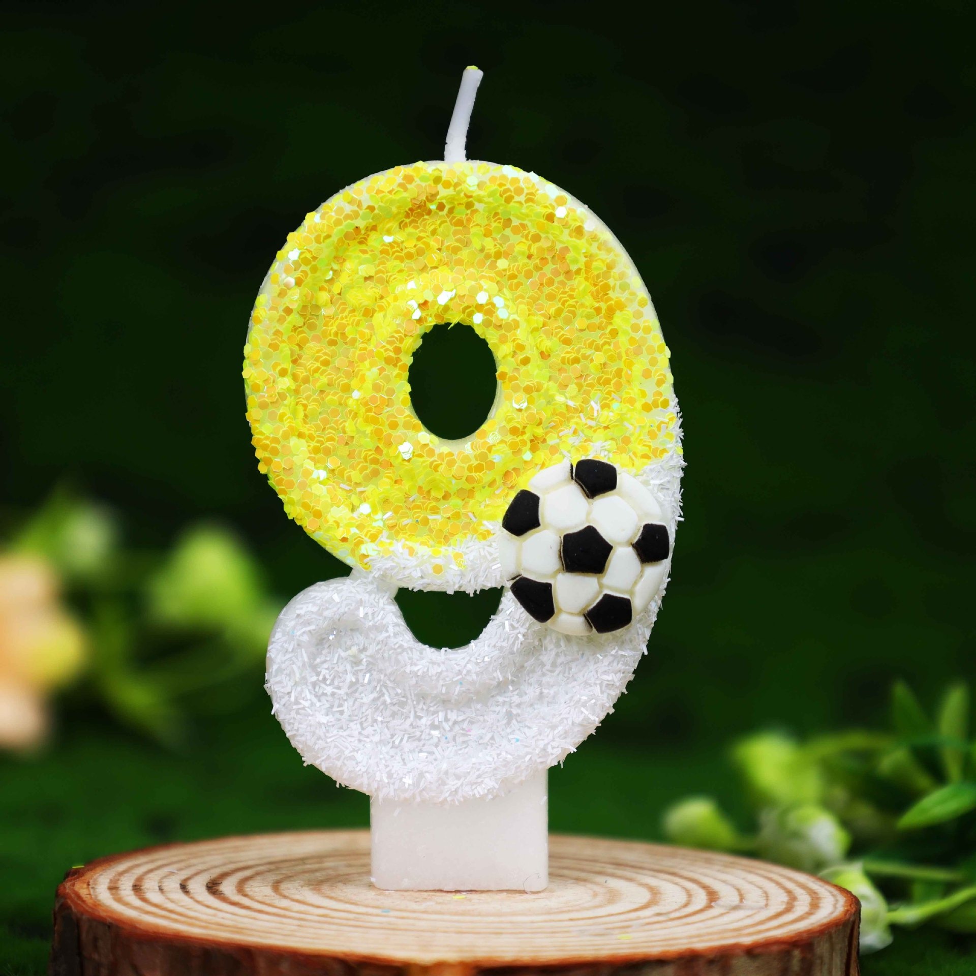 Yellow White Sequins Sports Fo - Holiday Candle Set avaliação e preço