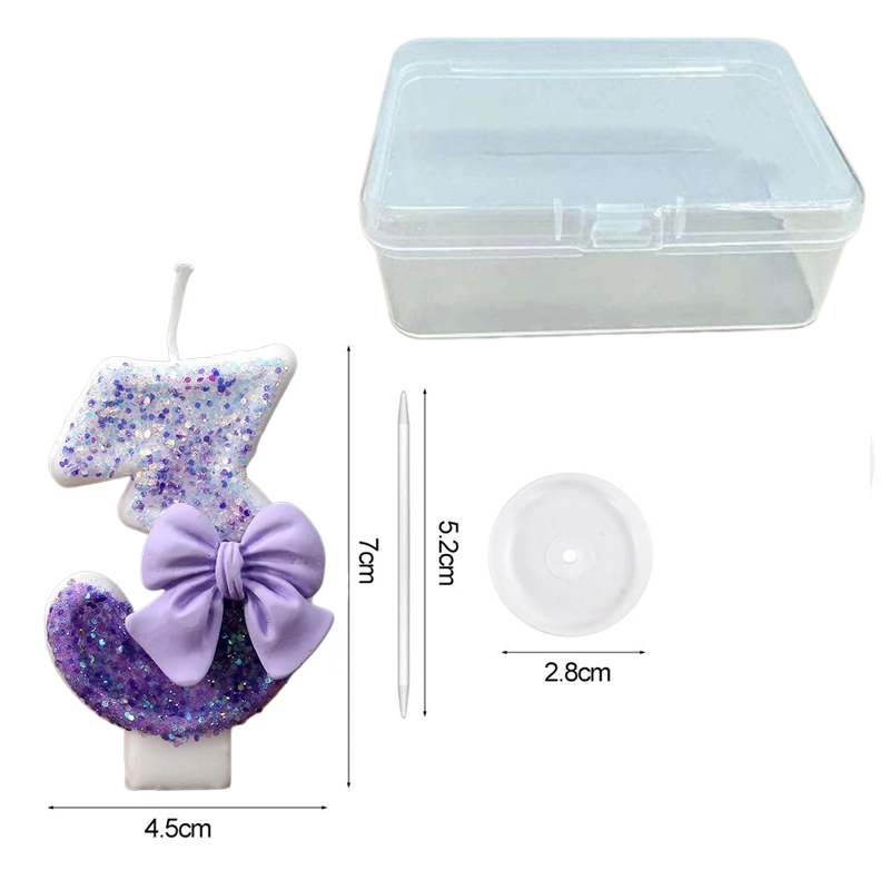 Creative Glitter Gradual Purpl - Holiday Candle Set avaliação e preço