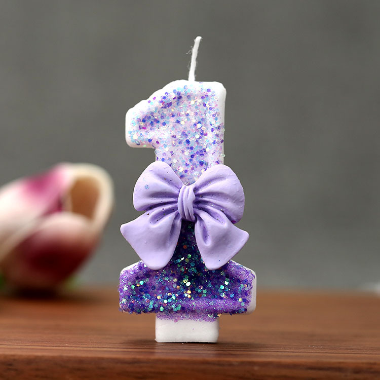 Creative Glitter Gradual Purpl - Holiday Candle Set avaliação e preço