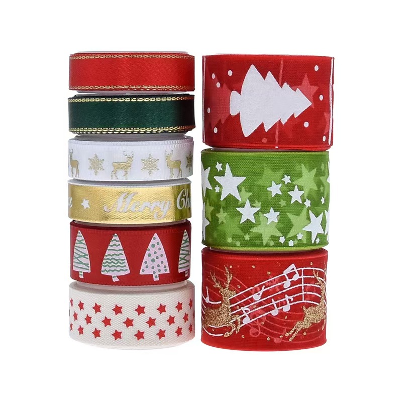 9pcs Christmas Ribbons Set Fes - Gift Box Wrap Set avaliação e preço