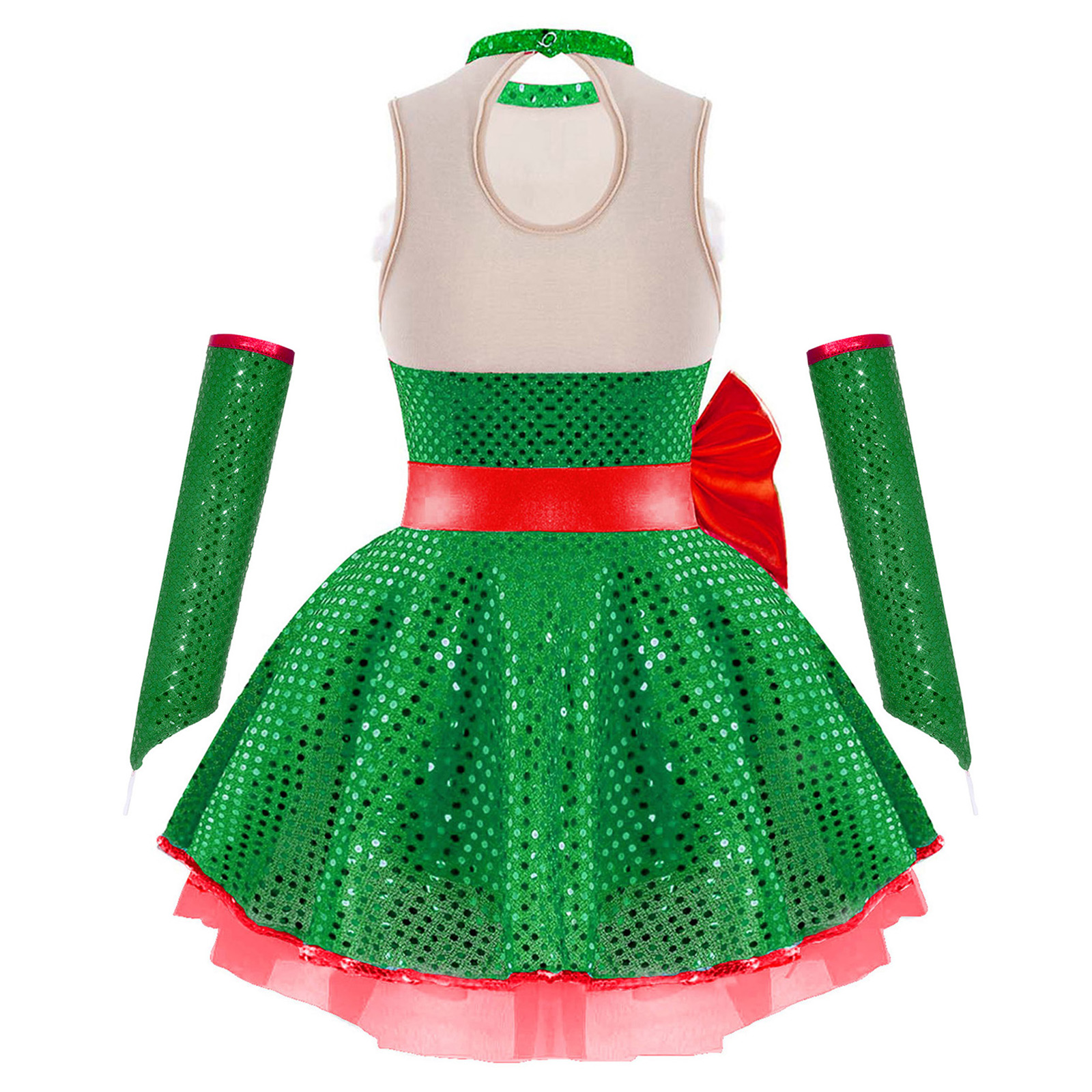 Teen Girls Christmas Sleeveles - Elf Costume Christmas avaliação e preço