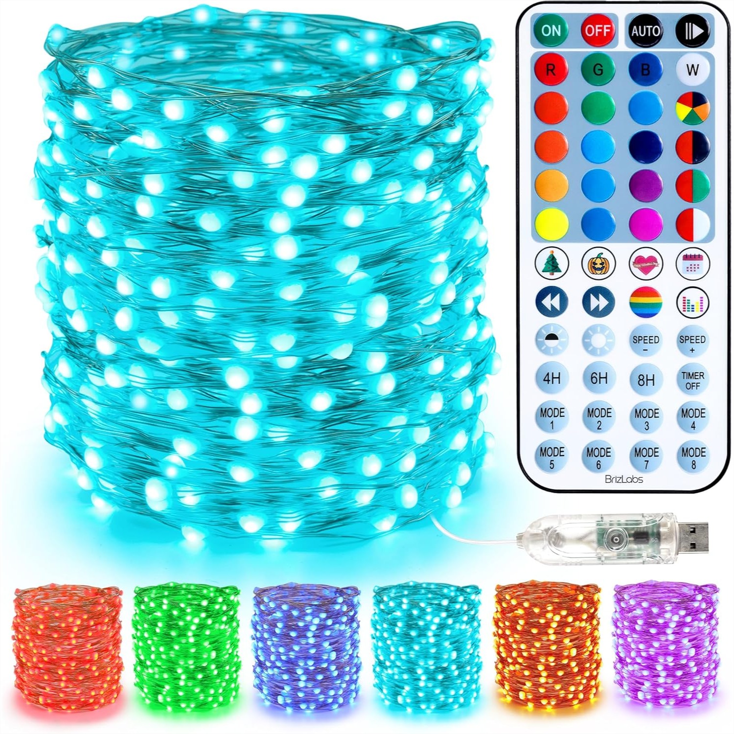 33ft 100 LED Red White Blue Fa - Led Fairy String Lights avaliação e preço