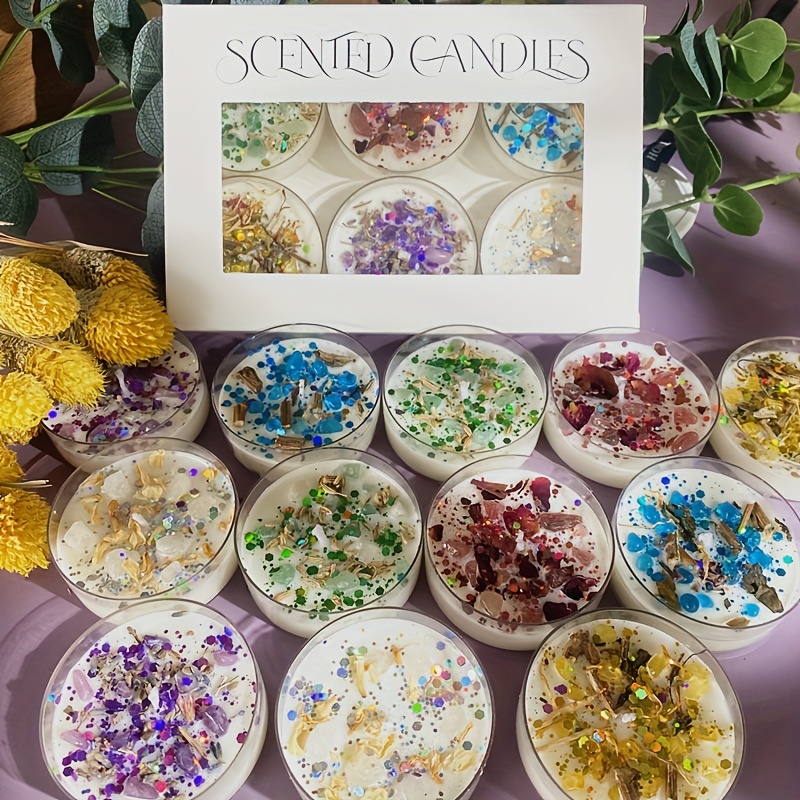 Set of 6 Scented Candles Fragr - Holiday Candle Set avaliação e preço