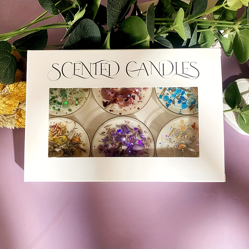 Set of 6 Scented Candles Fragr - Holiday Candle Set avaliação e preço