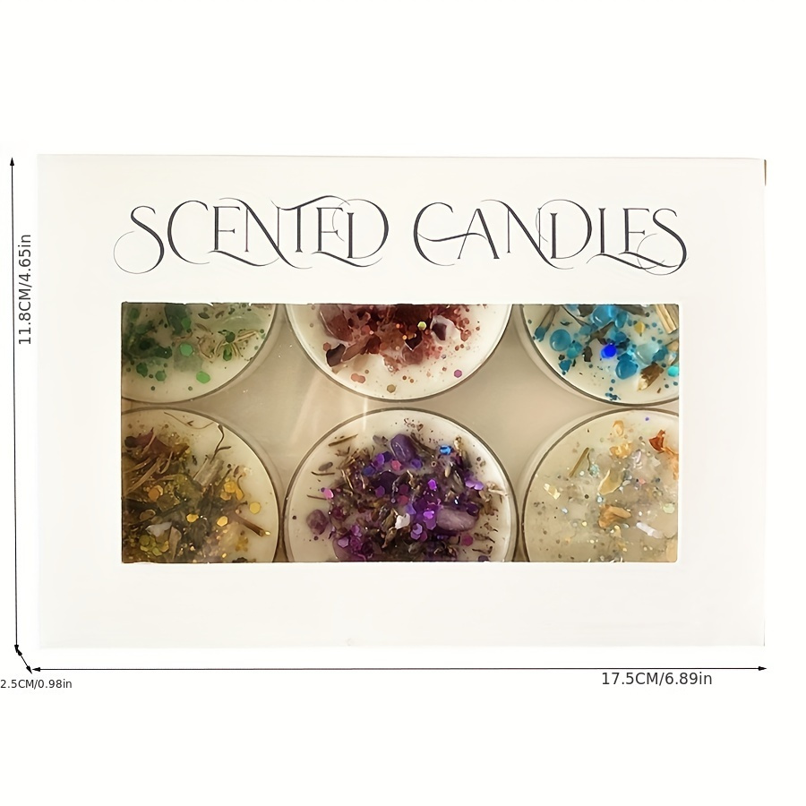 Set of 6 Scented Candles Fragr - Holiday Candle Set avaliação e preço