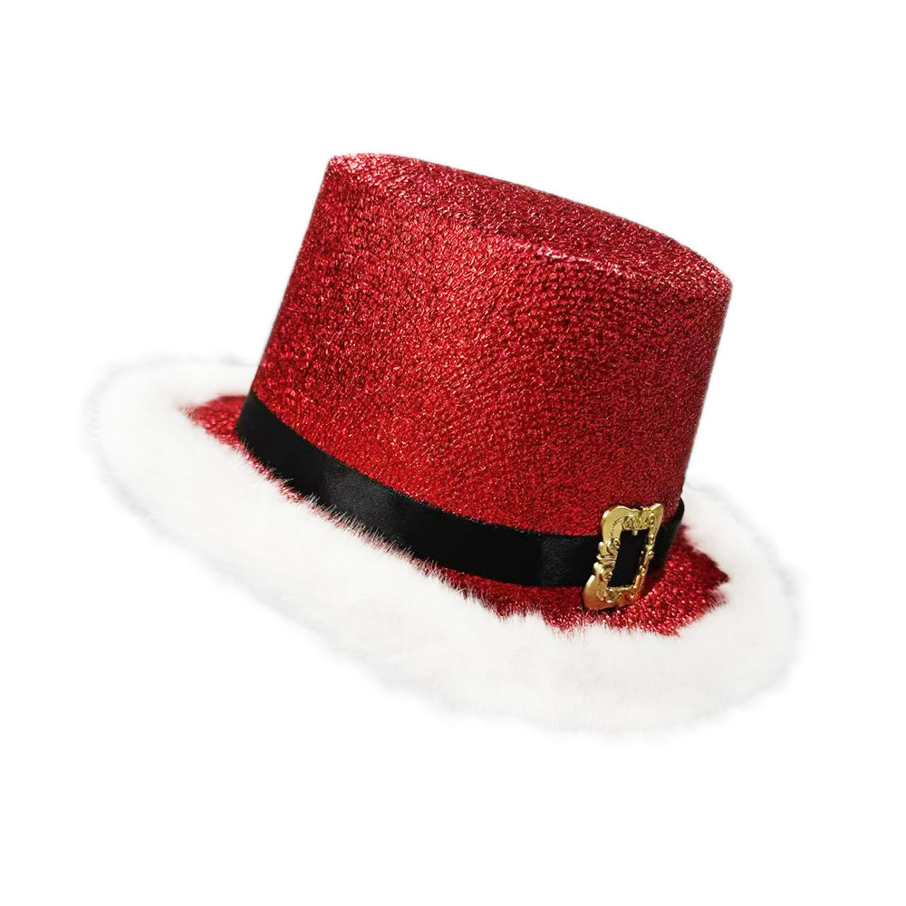 Santa Claus Cap  Shiny Glitter - Santa Hat Plush avaliação e preço