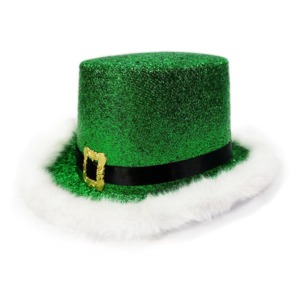 Santa Claus Cap  Shiny Glitter - Santa Hat Plush avaliação e preço