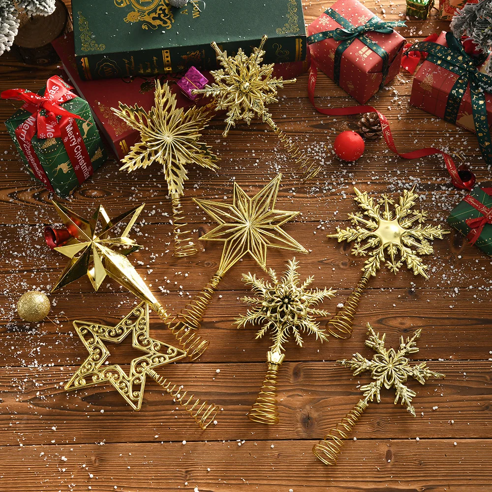 Gold Glitter Metal Tree Topper - Star Tree Topper avaliação e preço