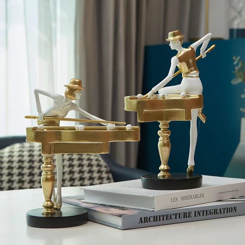 Nordic Billiard Resin Ornament - Nutcracker Figurine avaliação e preço