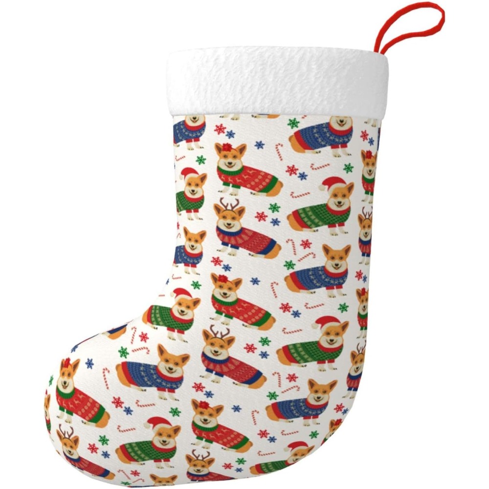 Christmas Corgi Dog Christmas  - Christmas Stocking Hanging avaliação e preço