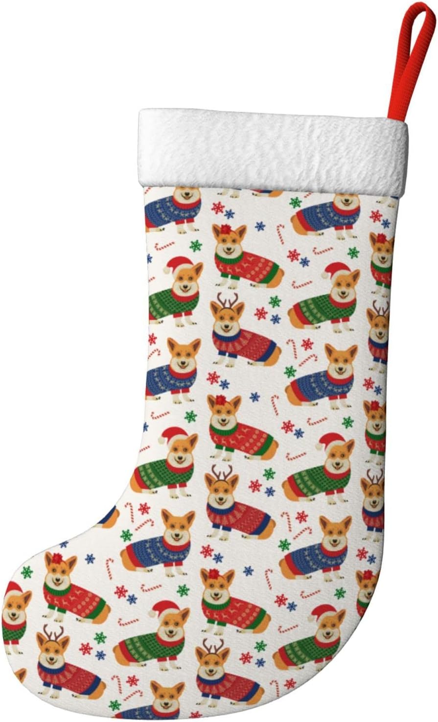 Christmas Corgi Dog Christmas  - Christmas Stocking Hanging avaliação e preço