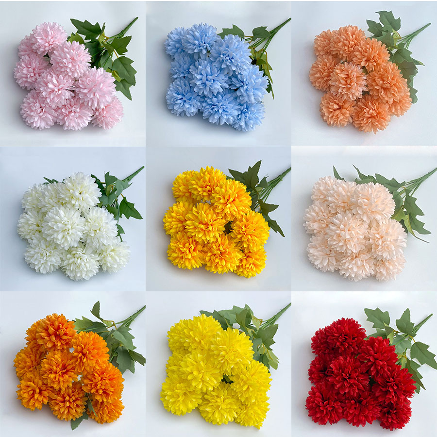 Artificial Flower Bouquet Chry - Christmas Wreath Fake avaliação e preço