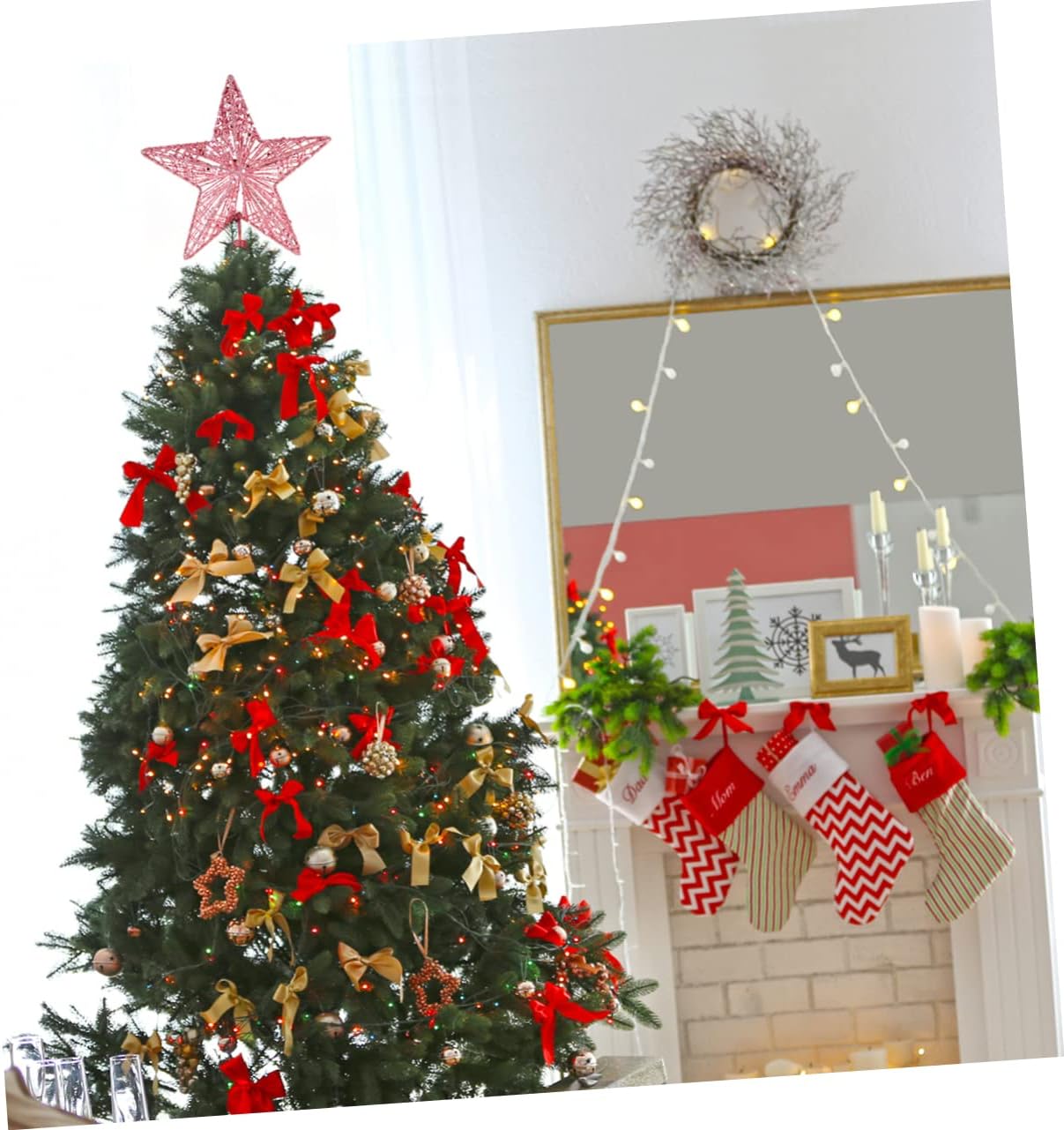 20Christmas Tree Topper Star G - Star Tree Topper avaliação e preço