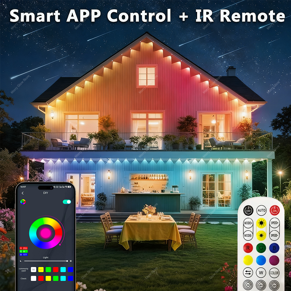 Permanent Outdoor Eave Lights  - Led Fairy String Lights avaliação e preço