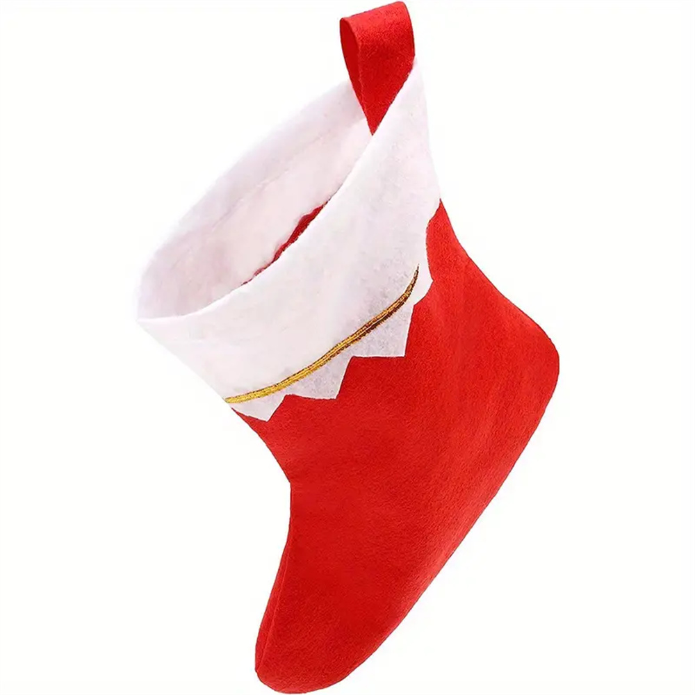 12pcs Red Felt Christmas Stock - Christmas Stocking Hanging avaliação e preço