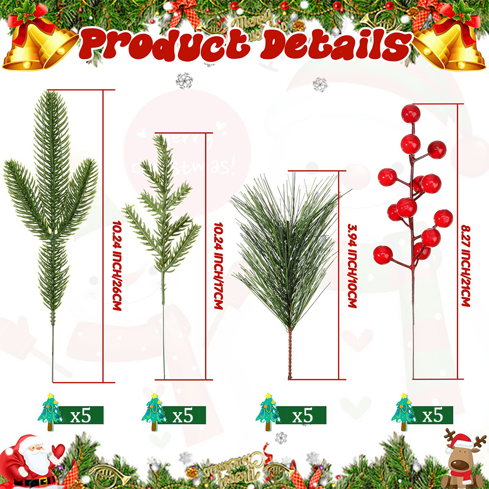 Artificial Pine Branches Fake  - Christmas Wreath Fake avaliação e preço
