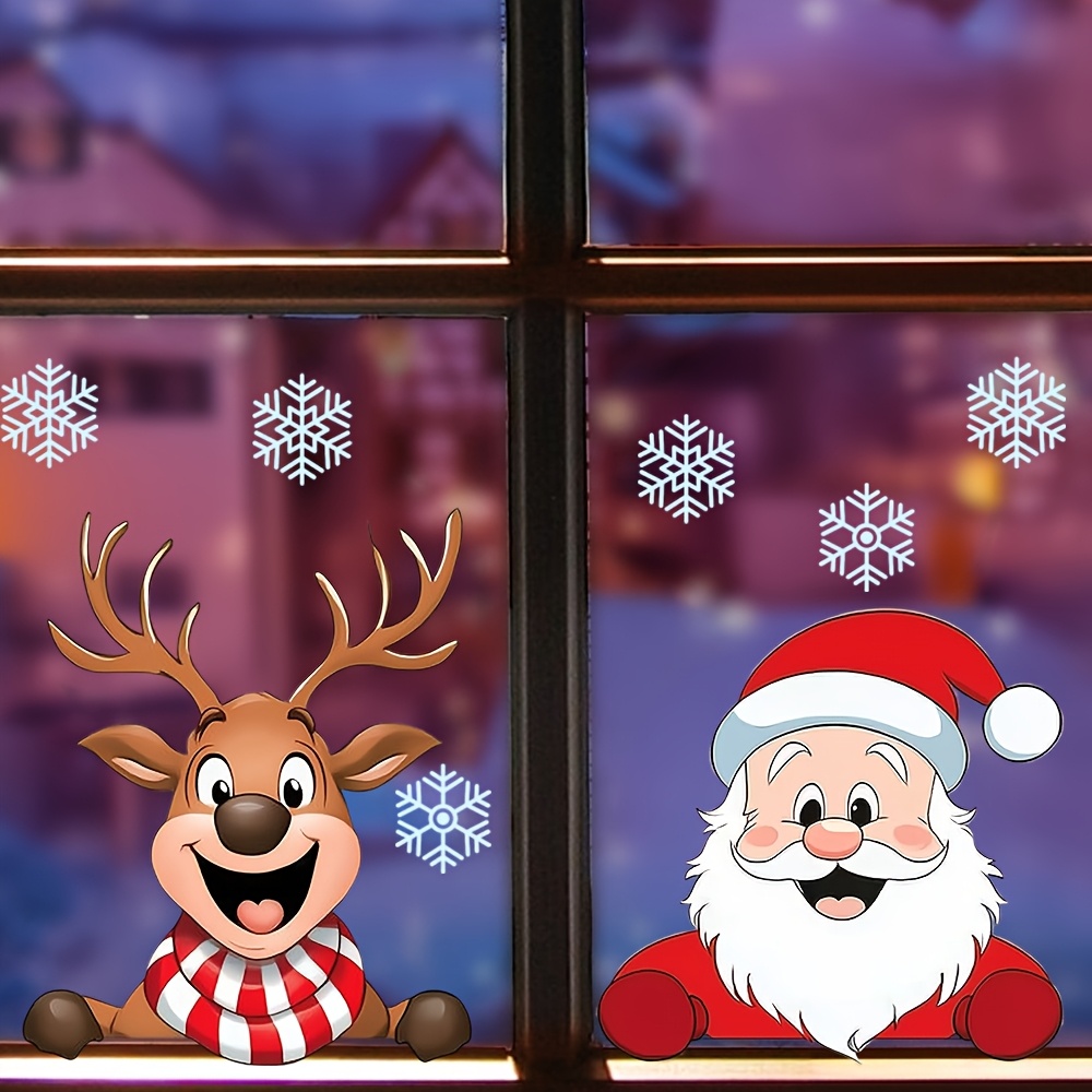 Festive Christmas Window Stick - Snowflake Window Decal avaliação e preço