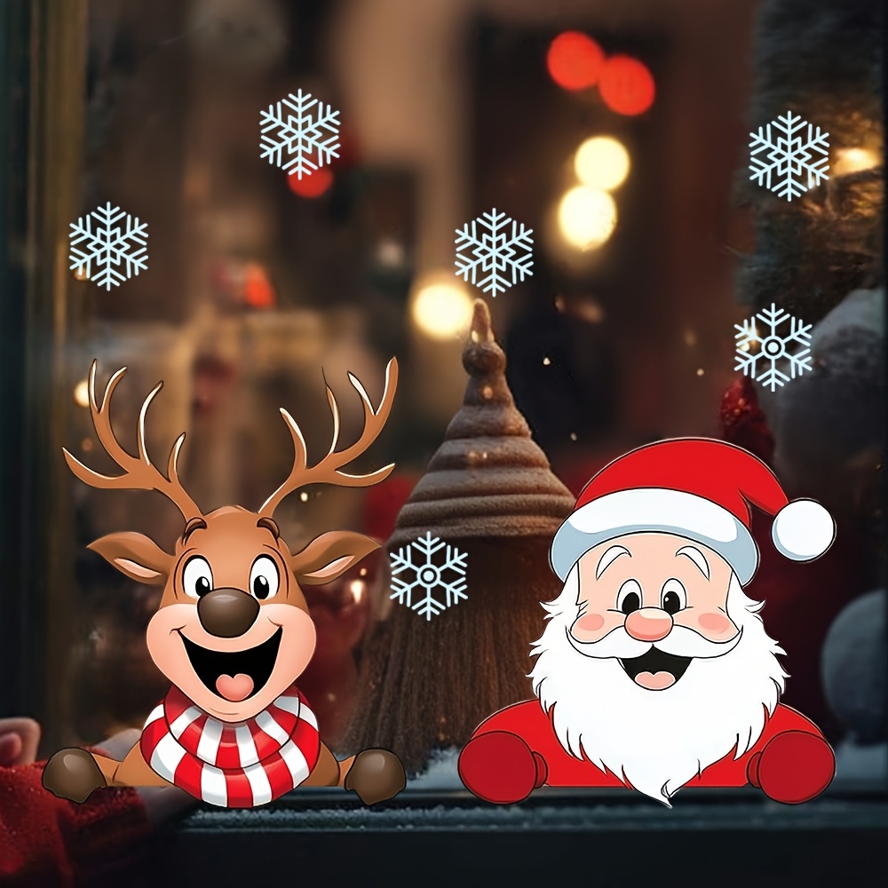 Festive Christmas Window Stick - Snowflake Window Decal avaliação e preço