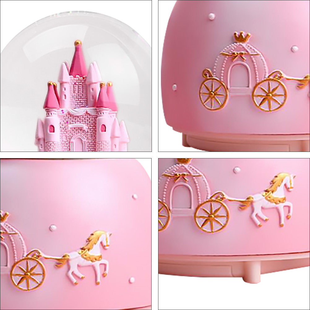 1Pcs Music Snow Globe Desktop  - Snow Globe Musical avaliação e preço