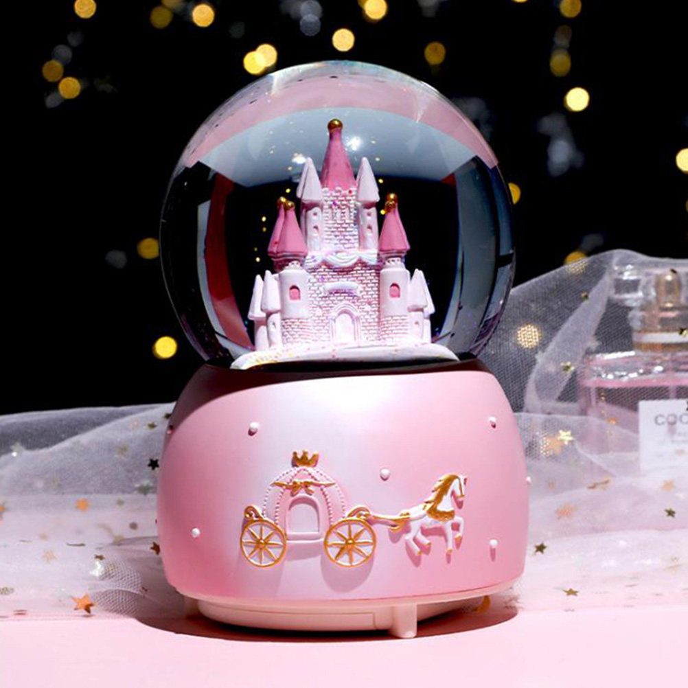 1Pcs Music Snow Globe Desktop  - Snow Globe Musical avaliação e preço