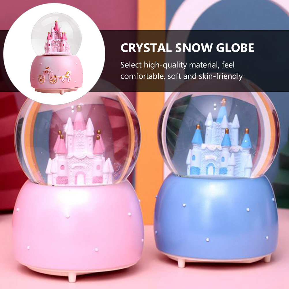 1Pcs Music Snow Globe Desktop  - Snow Globe Musical avaliação e preço