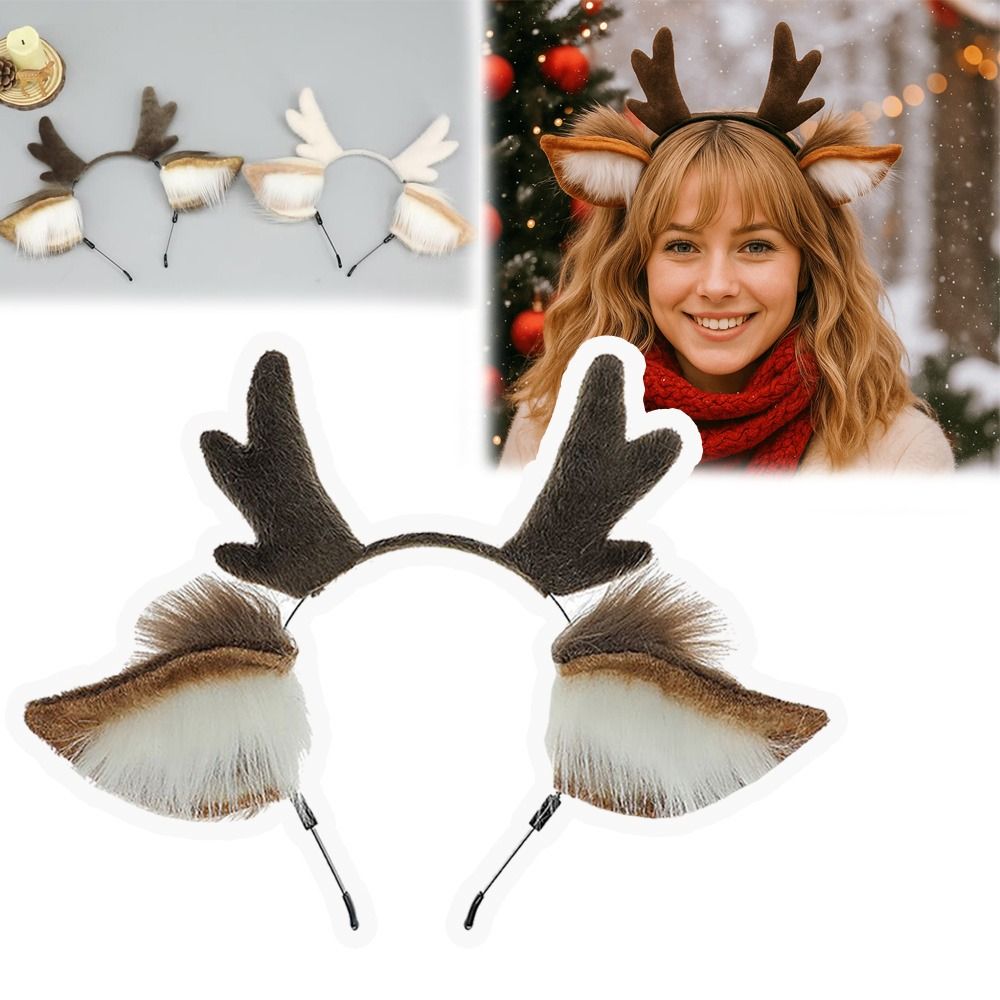 Lolita Deer Ears Reindeer Antl - Reindeer Antlers Headband avaliação e preço