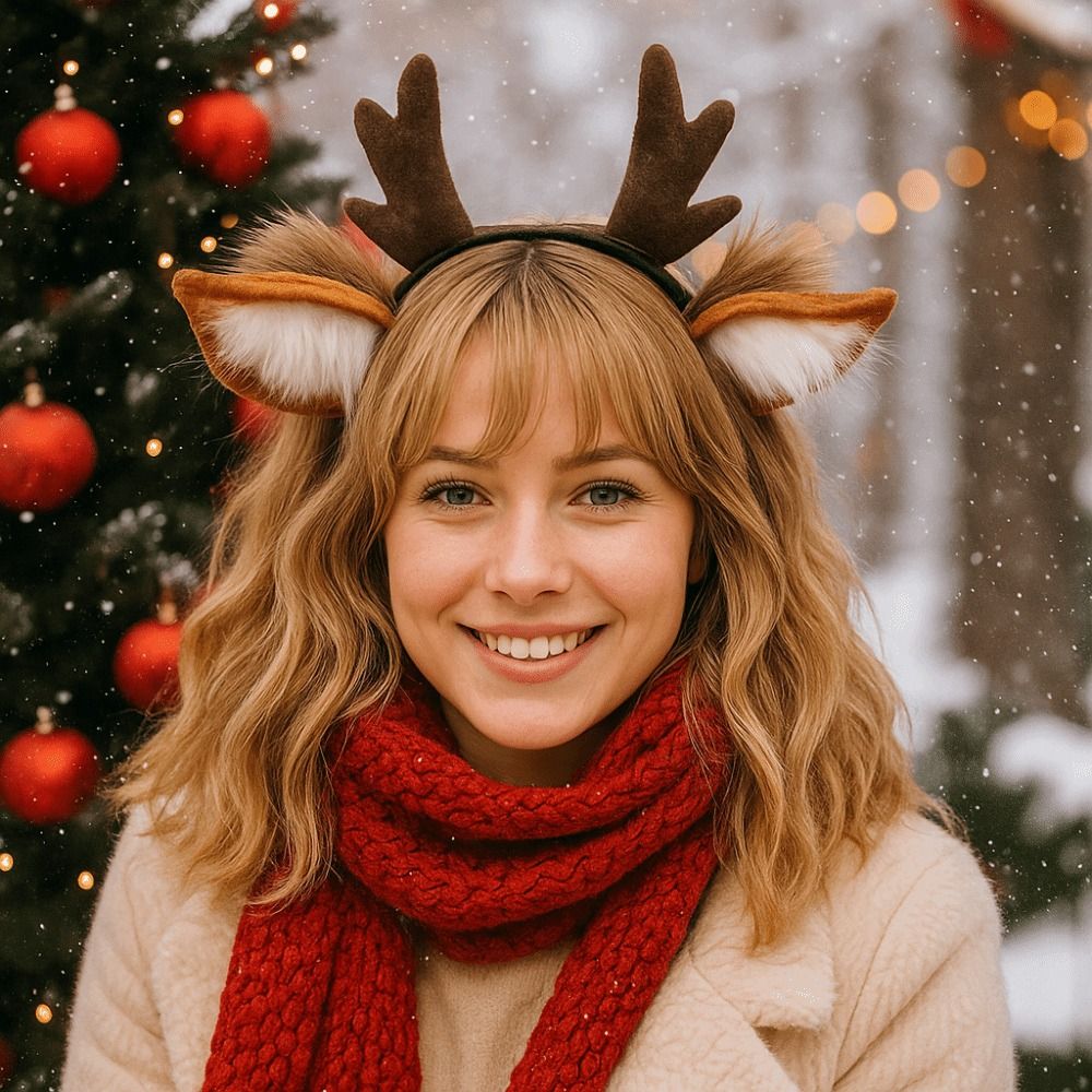 Lolita Deer Ears Reindeer Antl - Reindeer Antlers Headband avaliação e preço